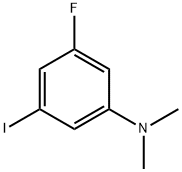 3-氟-5-碘-N,N-二甲基苯胺 结构式