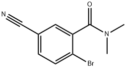 苯甲酰胺,2-溴-5-氰基-N,N-二甲基 结构式