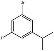 1-溴-3-碘-5-异丙苯 结构式