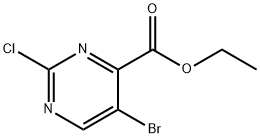 5-溴-2-氯嘧啶-4-甲酸乙酯 结构式