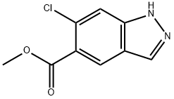 6-Chloro-1H-indazole-5-carboxylic acid methyl ester 结构式