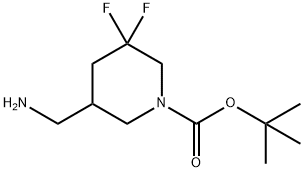 tert-butyl 5-(aminomethyl)-3,3-difluoropiperidine-1-carboxylate 结构式
