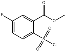 Methyl 2-(chlorosulfonyl)-5-fluorobenzoate 结构式