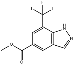 7-(三氟甲基)-1H-吲唑-5-羧酸甲酯 结构式