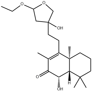 15,16-EPOXY-15-ETHOXY-6Β,13-DIHYDROXYLABD-8-EN-7-ONE 结构式