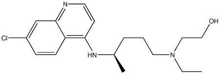 2-[[(4R)-4-[(7-chloroquinolin-4-yl)amino]pentyl]-ethylamino]ethanol 结构式