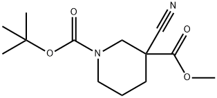 1-(TERT-BUTYL) 3-METHYL 3-CYANOPIPERIDINE-1,3-DICARBOXYLATE 结构式