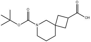 6-(TERT-BUTOXYCARBONYL)-6-AZASPIRO[3.5]NONANE-2-CARBOXYLIC ACID 结构式