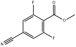 4-氰基-2,6-二氟苯甲酸甲酯 结构式
