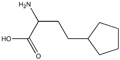 2-amino-4-cyclopentylbutanoic acid 结构式