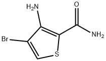 3-氨基-4-溴噻吩-2-甲酰胺 结构式