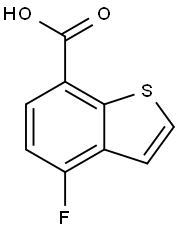 4-氟-1-苯并噻吩-7-羧酸 结构式