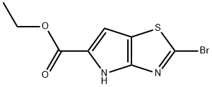 2-溴-4H-吡咯并[2,3-D]噻唑-5-羧酸乙酯 结构式