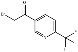 2-溴-1-[6-(三氟甲基)吡啶-3-基]乙酮 结构式