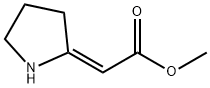 (E)-2-(吡咯烷-2-亚乙基)乙酸甲酯 结构式