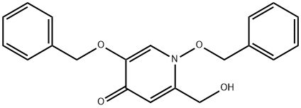 1,5-二(苄氧基)-2-(羟甲基)吡啶-4(1H)-酮 结构式