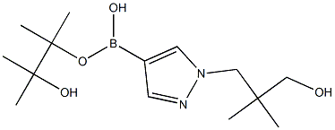 (1-(3-HYDROXY-2,2-DIMETHYLPROPYL)-1H-PYRAZOL-4-YL)BORONIC ACID PINACOL ESTER 结构式