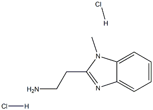 1-甲基-1H-苯并咪唑-2-乙胺二盐酸盐 结构式