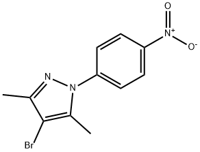 4-Bromo-3,5-dimethyl-1-(4-nitro-phenyl)-1H-pyrazole 结构式