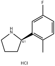 (R)-2-(5-氟-2-甲基苯基)吡咯烷盐酸盐 结构式