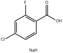 4-氯-2-氟苯甲酸钠 结构式