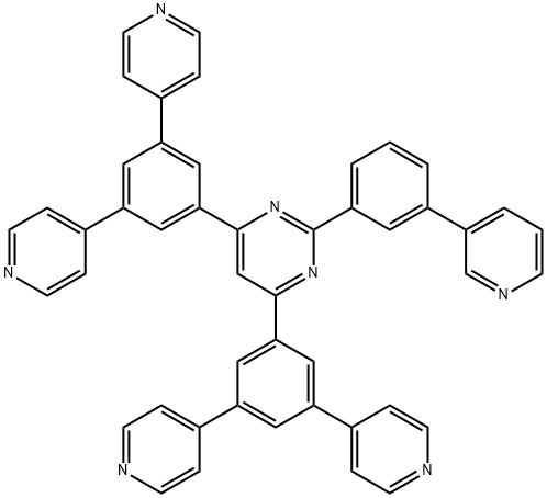 4,6-双(3,5-二(吡啶-4-基)苯基)-2-(3-(吡啶-3-基)苯基)嘧啶 结构式