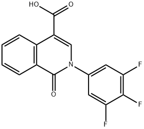 1-Oxo-2-(3,4,5-trifluoro-phenyl)-1,2-dihydro-isoquinoline-4-carboxylic acid 结构式