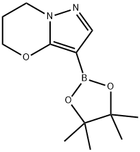 3-(4,4,5,5-四甲基-1,3,2-二氧杂硼烷-2-基)-6,7-二氢-5H-吡唑并[5,1-B][1,3]恶嗪 结构式