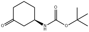 R-3-BOC-氨基环己酮 结构式