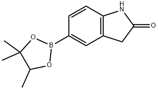 5-(4,4,5,5-四甲基-1,3,2-二噁硼戊环-2-基)二氢吲哚-2-酮 结构式