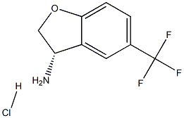 (S)-5-(三氟甲基)-2,3-二氢苯并呋喃-3-胺盐酸盐 结构式