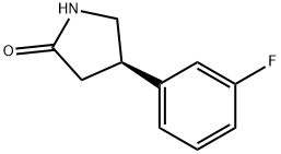 (R)-4-(3-FLUOROPHENYL)PYRROLIDIN-2-ONE 结构式