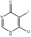 6-氯-5-碘嘧啶-4-醇 结构式