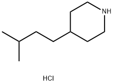 4-(3-甲基丁基)哌啶盐酸 结构式