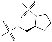 (S)-(1-甲磺酰基)-2-甲磺酰氧甲基吡咯烷 结构式
