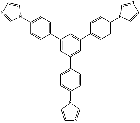 1,3,5-三(4-咪唑-1-基)苯基)苯 结构式