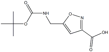 5-((叔丁氧羰基)氨基)甲基)异恶唑-3-羧酸 结构式