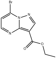 ETHYL 7-BROMOPYRAZOLO[1,5-A]PYRIMIDINE-3-CARBOXYLATE 结构式