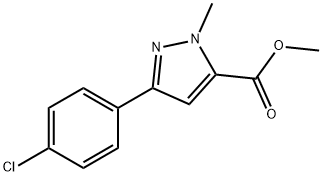 3-(4-氯苯基)-1-甲基-1H-吡唑-5-羧酸甲酯 结构式
