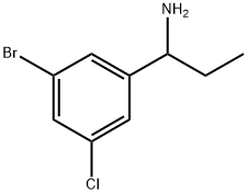 1-(5-BROMO-3-CHLOROPHENYL)PROPYLAMINE 结构式