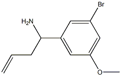 1-(3-BROMO-5-METHOXYPHENYL)BUT-3-EN-1-AMINE 结构式