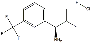 (R)-2-METHYL-1-(3-(TRIFLUOROMETHYL)PHENYL)PROPAN-1-AMINE HYDROCHLORIDE 结构式