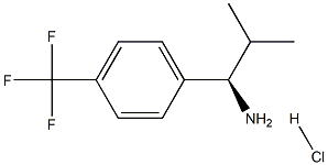 (1R)-2-METHYL-1-[4-(TRIFLUOROMETHYL)PHENYL]PROPYLAMINE HYDROCHLORIDE 结构式
