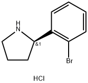 (R)-2-(2-溴苯基)吡咯烷盐酸盐 结构式