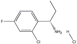 (1S)-1-(2-CHLORO-4-FLUOROPHENYL)PROPYLAMINE HYDROCHLORIDE 结构式