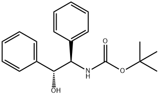 N-[(1R,2R)-2-hydroxy-1,2-diphenylethyl]-Carbamic acid 1,1-dimethylethyl ester 结构式