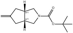 TERT-BUTYL (3AR,6AS)-5-METHYLENEHEXAHYDROCYCLOPENTA[C]PYRROLE-2(1H)-CARBOXYLATE 结构式