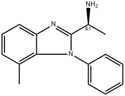 (S)-1-(7-甲基-1-苯基-1H-苯并[D]咪唑-2-基)乙-1-胺 结构式