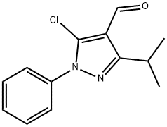 5-chloro-1-phenyl-3-(propan-2-yl)-1H-pyrazole-4-carbaldehyde 结构式