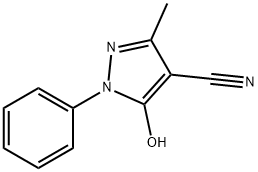 5-羟基-3-甲基-1-苯基-1H-吡唑-4-甲腈 结构式